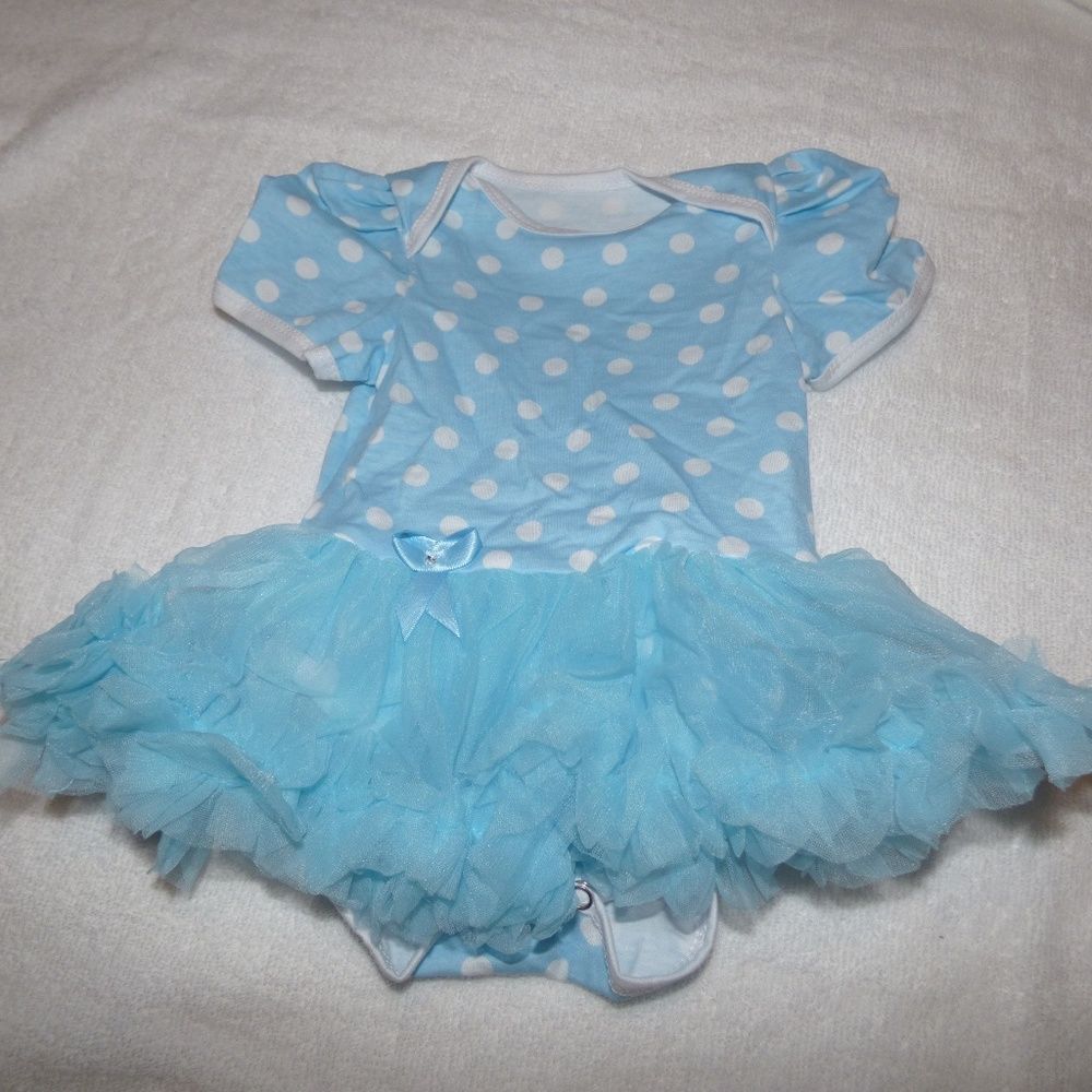 Baby Girls Tulle Tutu Bodysuit/Onesie, Blue